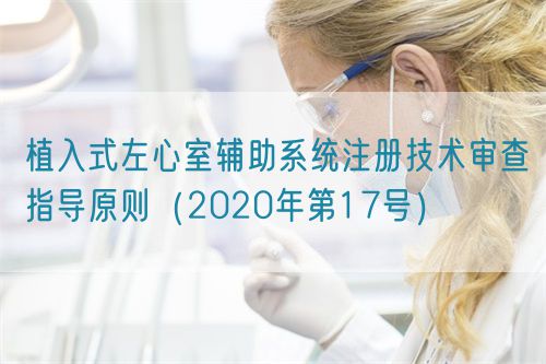 植入式左心室輔助系統(tǒng)注冊技術審查指導原則（2020年第17號）